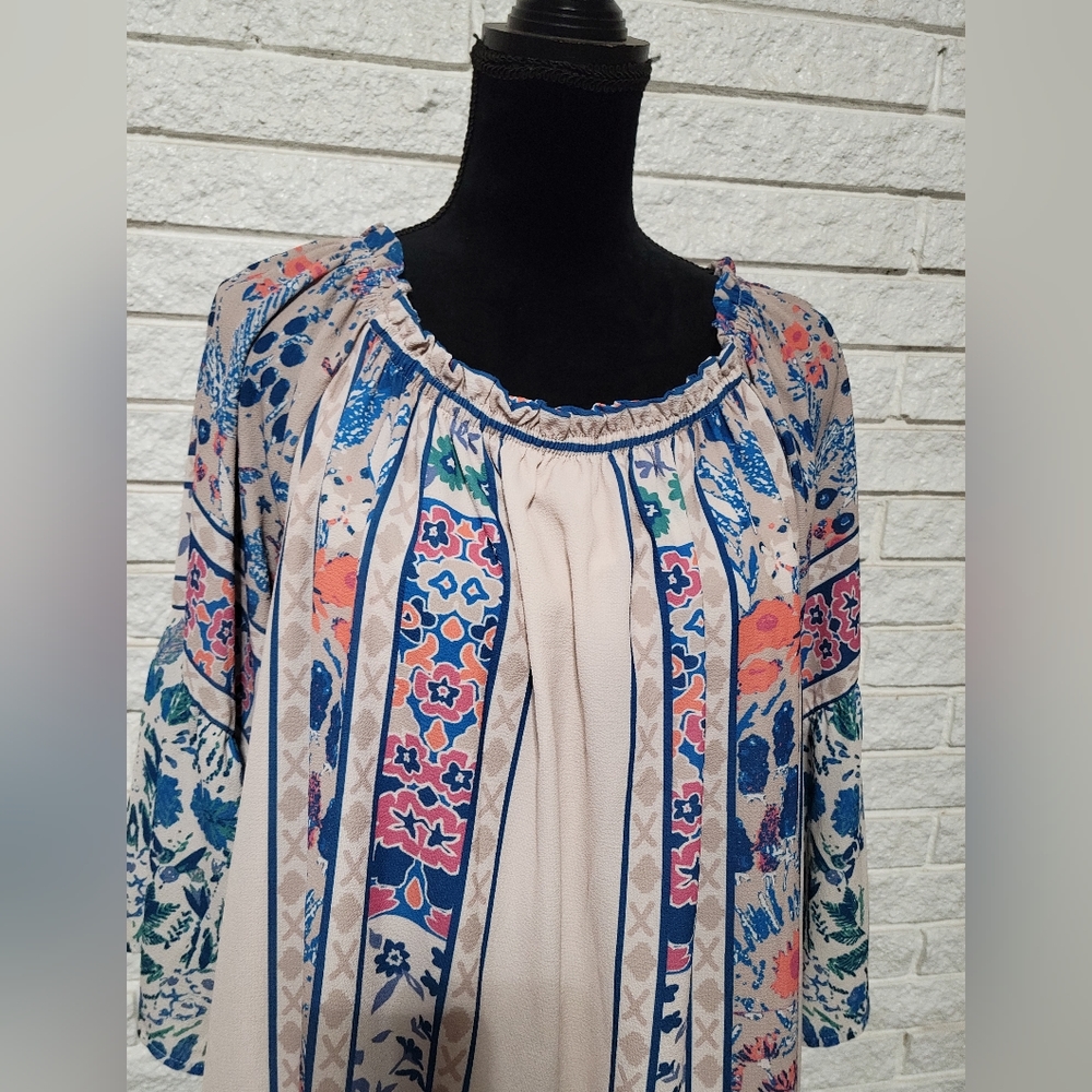 Flying tomatoe womens 1XL boho peasant blouse top